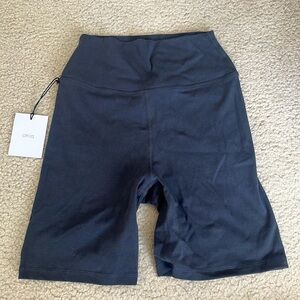 NWT Onia Everyday Cotton Biker Shorts in Gunmetal